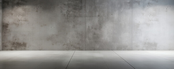 concrete wall with concrete floor - Powered by Adobe