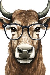 Buffalo clipart watercolor 