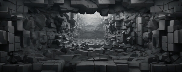 3D Pixel Cave
