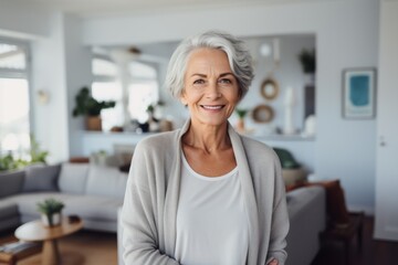 beautiful smiling middle aged woman