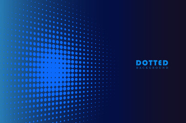 Modern dotted background. Blue circles composition for business and technology.