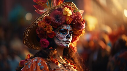 Naklejka premium Catrina on the Day of the Dead