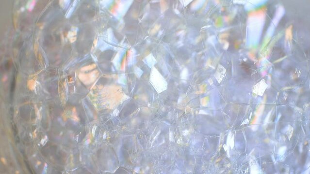 background of bubbles of soap foam macro