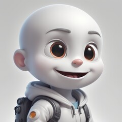 3d rendering of cute robot 3d illustration of a cute astronaut in a white jacket 3d rendering of...