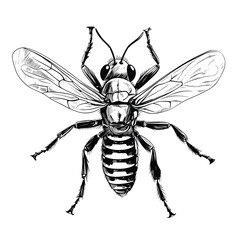 Fototapeta na wymiar Hand Drawn Sketch Firefly Insect Illustration