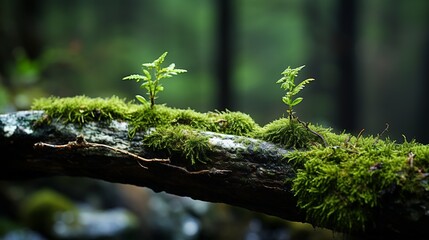 life in the lush green forests and mountains where various kinds of plants grow 