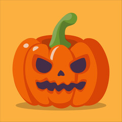 pumpkin on orange background