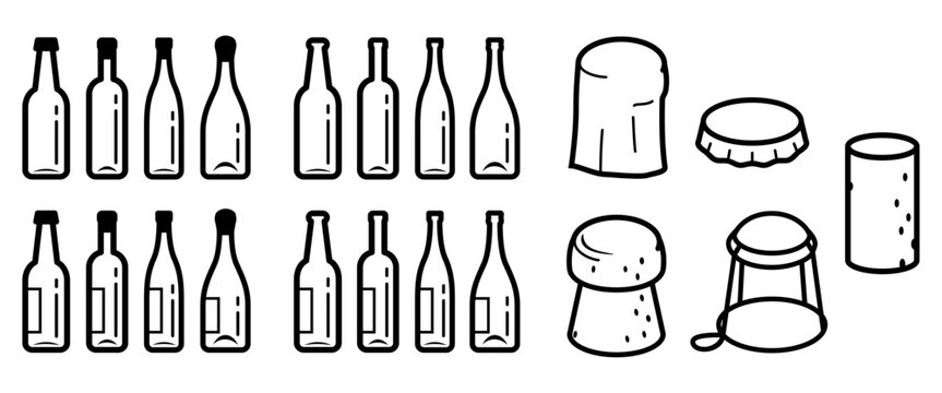 BOUTEILLE EN VERRE ET BOUCHON