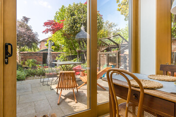 Contemporary, eclectic kitchen in a leafy suburb in England