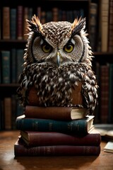 owl in the library