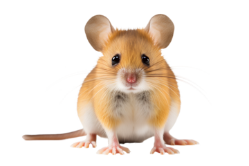 Transparent photo of mouse - front view