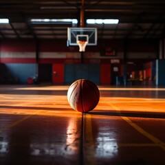 basketball on court