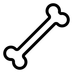 Bone, skeletal, canine, icon, outline, line, pet, animal, anatomy, chew, health, veterinary, nutrient, carnivore, diet, nutrition, treat, calcium, marrow, chewy, snack, gnaw, dental, strong, robust