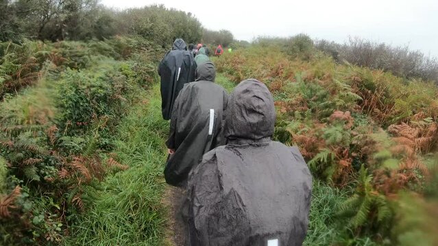 Magnifique sentier de randonn&eacute;e  du cap de la ch&egrave;vre &agrave; Morgat Finsist&egrave;re Bretagne-France