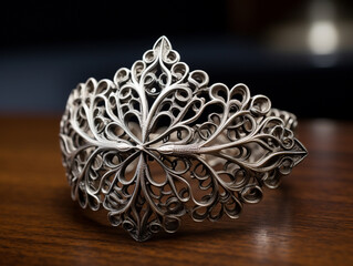 Obraz premium A Photo of a 3D Printed Intricate Jewelry Piece
