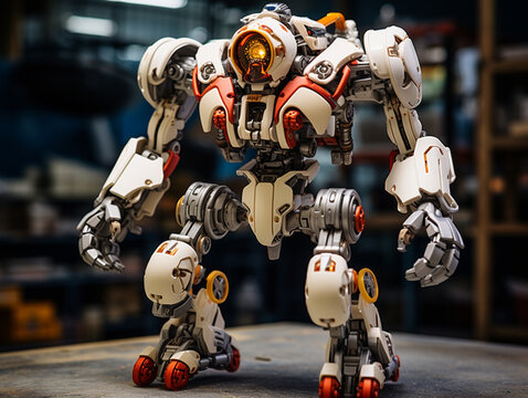 A Photo of a Robot Built Using 3D Printed Components