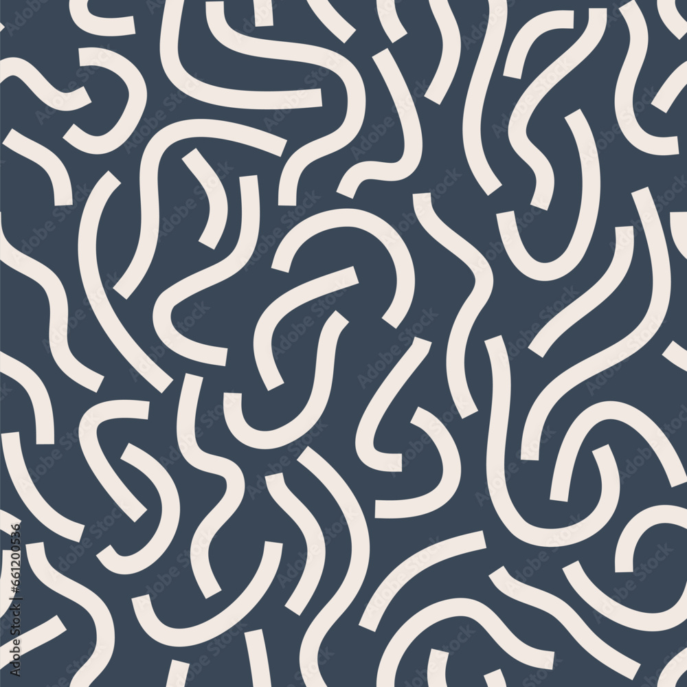 Poster white curved lines isolated on white background. bold squiggles.