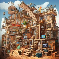 Fototapeta premium town in the city