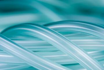 Oxygen tubing hose component for controlled delivery of medical-grade oxygen - obrazy, fototapety, plakaty