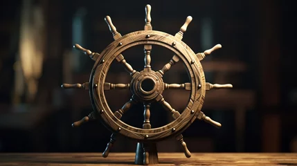 Gardinen steering wheel of a ship © SAJAWAL JUTT
