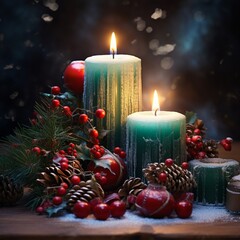 Christmas candles light