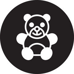 teddy bear glyph icon