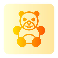 teddy bear gradient icon