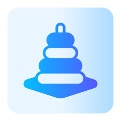stacking rings gradient icon