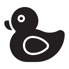 rubber duck glyph icon