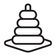 stacking rings line icon