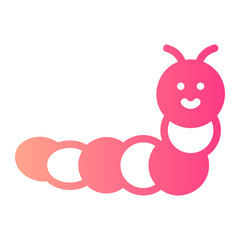 Obraz na płótnie Canvas caterpillar gradient icon