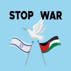 Dove of peace and the inscription NO WAR