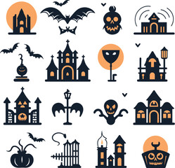 set of halloween icons