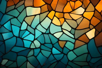 Photo sur Aluminium Coloré seamless pattern with  stained glass tilesseamless pattern with  stained glass tiles