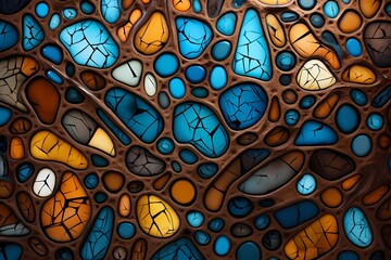 seamless pattern with  stained glass tiles