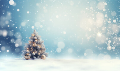 Fototapeta na wymiar snow on in snow light and Christmas tree leaf background
