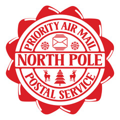 North Pole Postal Service Stamp