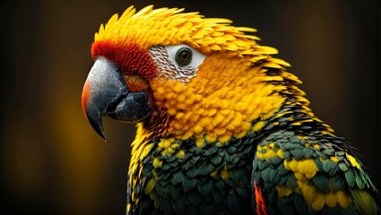 Obraz premium Bright Eyes: Close-up of a colorful parrot
