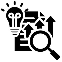 Business Research Glyph Icon