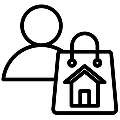 Property Customer Outline Icon