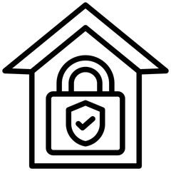 Home Security Outline Icon