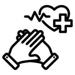 Cpr Training Outline Icon