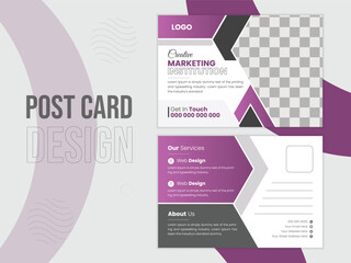 Business Postcard Design Vector.