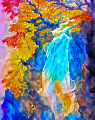 AI-generated abstract watercolor painting