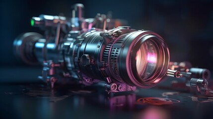 Fototapeta na wymiar Master the Art of Capturing with Advanced Camera Equipment and Optics to Enhance Your Photography Skills, generative AI