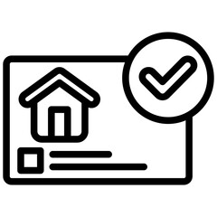 Building Permit Outline Icon