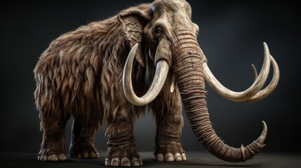 Giant armored mammoth - obrazy, fototapety, plakaty
