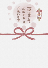 Obraz na płótnie Canvas Japanese New Year card illustration design 《simple Noshi》.