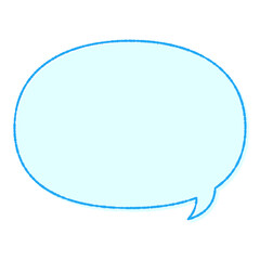 青色のゆるいふきだし