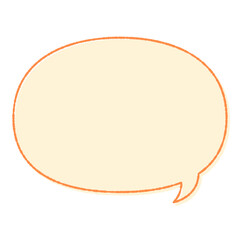 オレンジ色のふきだし